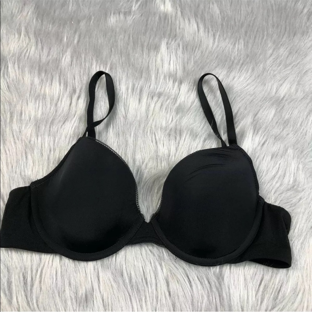 Madewell Black Shea Mesh Trim T Shirt Bra 34B